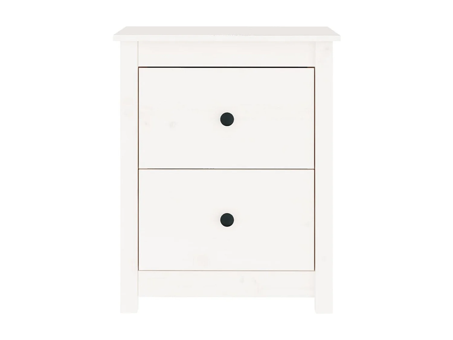 Table de chevet Blanc 50x35x61,5 cm Bois de pin massif