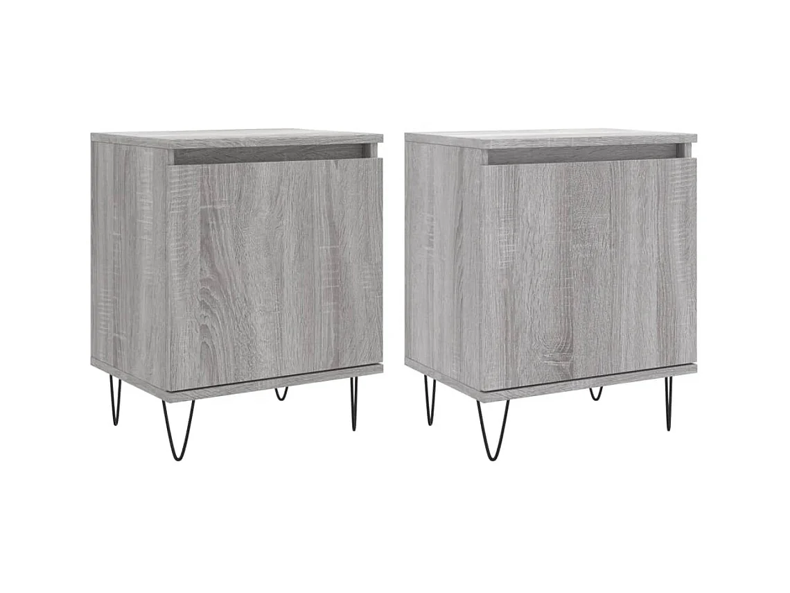 Nachtkastjes 2 stuks sonoma grijs 40x30x50cm samengesteld hout