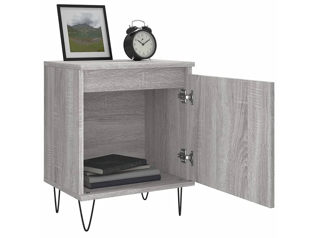 Nachtkastjes 2 stuks sonoma grijs 40x30x50cm samengesteld hout