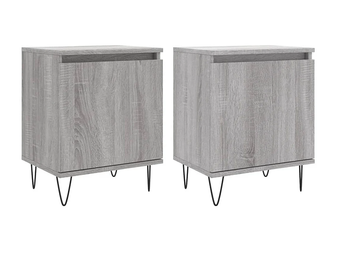 Nachtkastjes 2 stuks sonoma grijs 40x30x50cm samengesteld hout