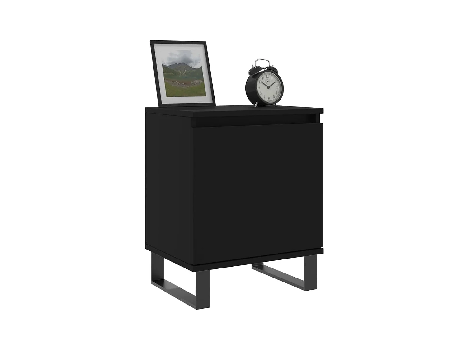 Tables de chevet 2 pcs noir 40x30x50 cm bois d'ingénierie