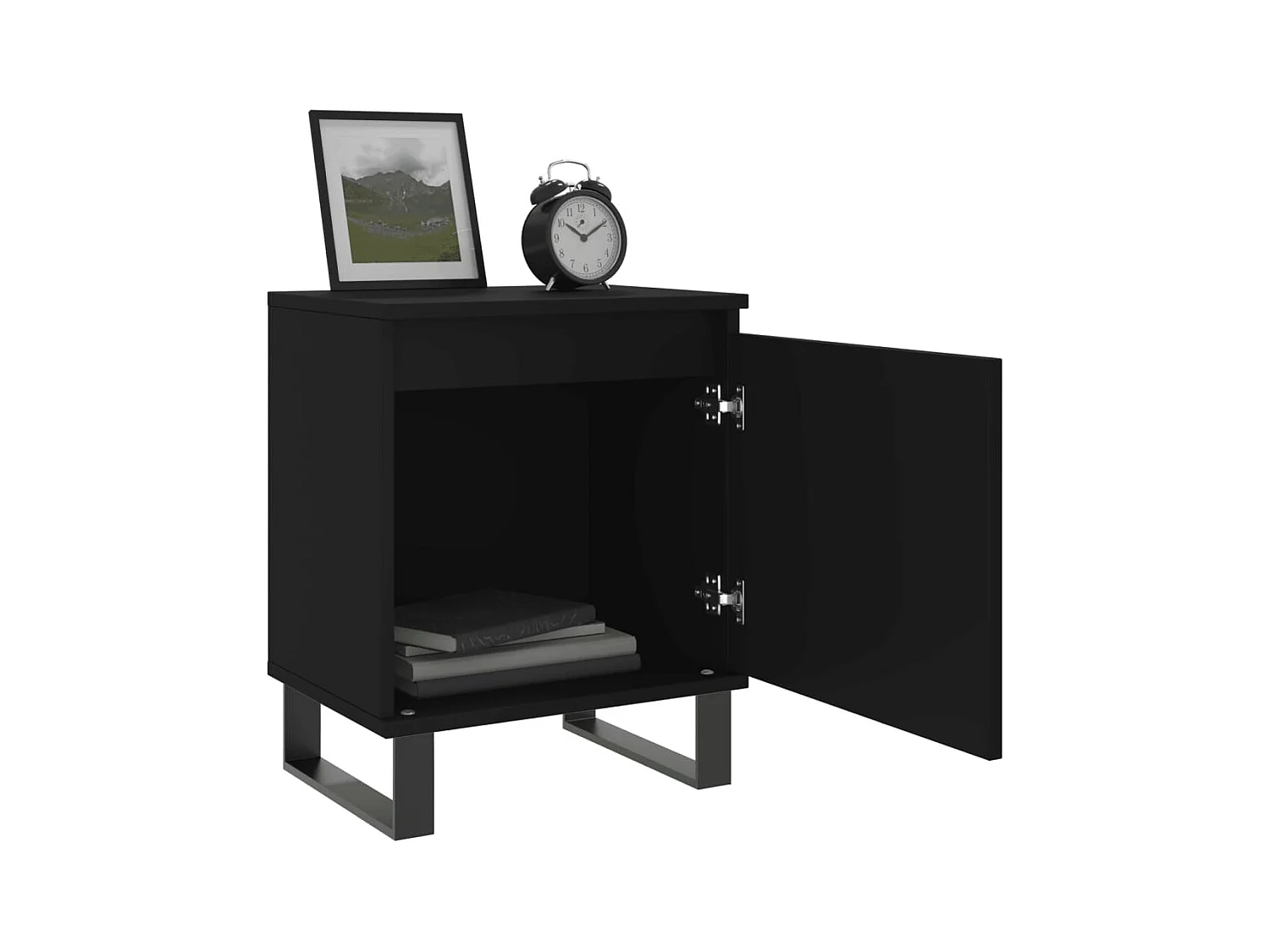 Tables de chevet 2 pcs noir 40x30x50 cm bois d'ingénierie