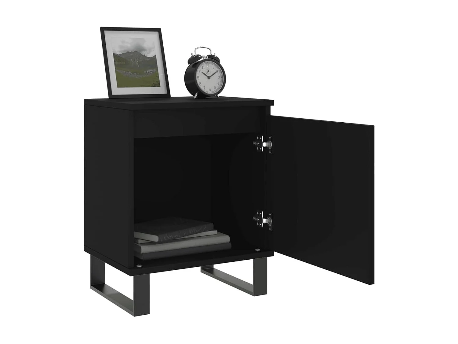 Tables de chevet 2 pcs noir 40x30x50 cm bois d'ingénierie