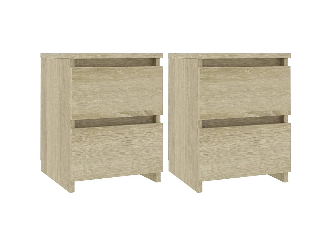 Tables de chevet 2 pcs Chêne sonoma 30 x 30 x 40 cm Aggloméré