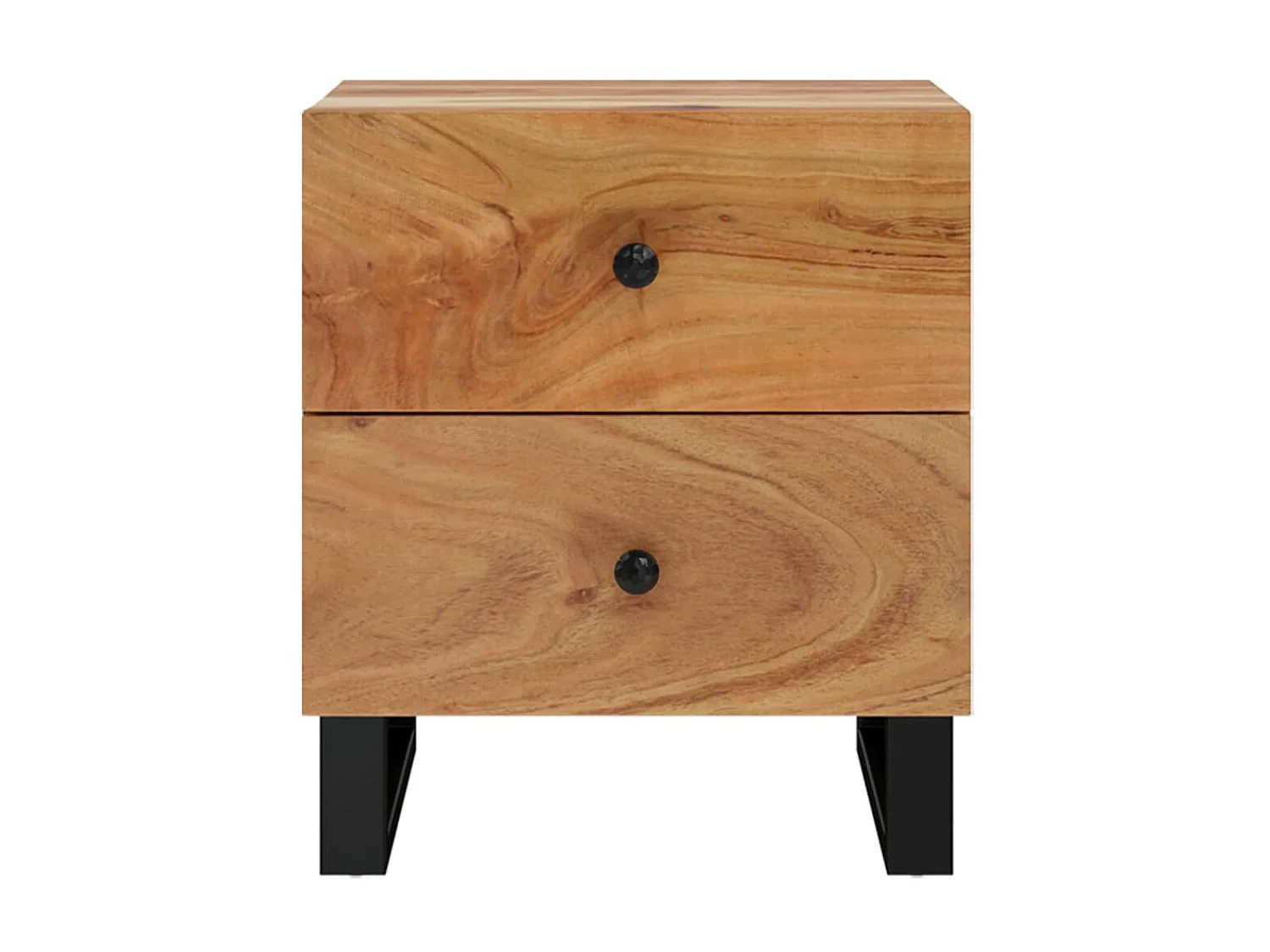 Nachttische 2 Stück 40x33x46 cm Massives Akazienholz