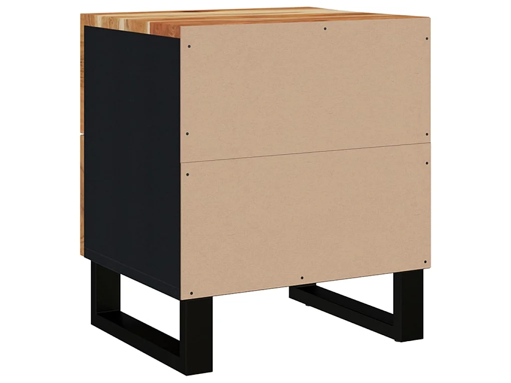 Nachttische 2 Stück 40x33x46 cm Massives Akazienholz