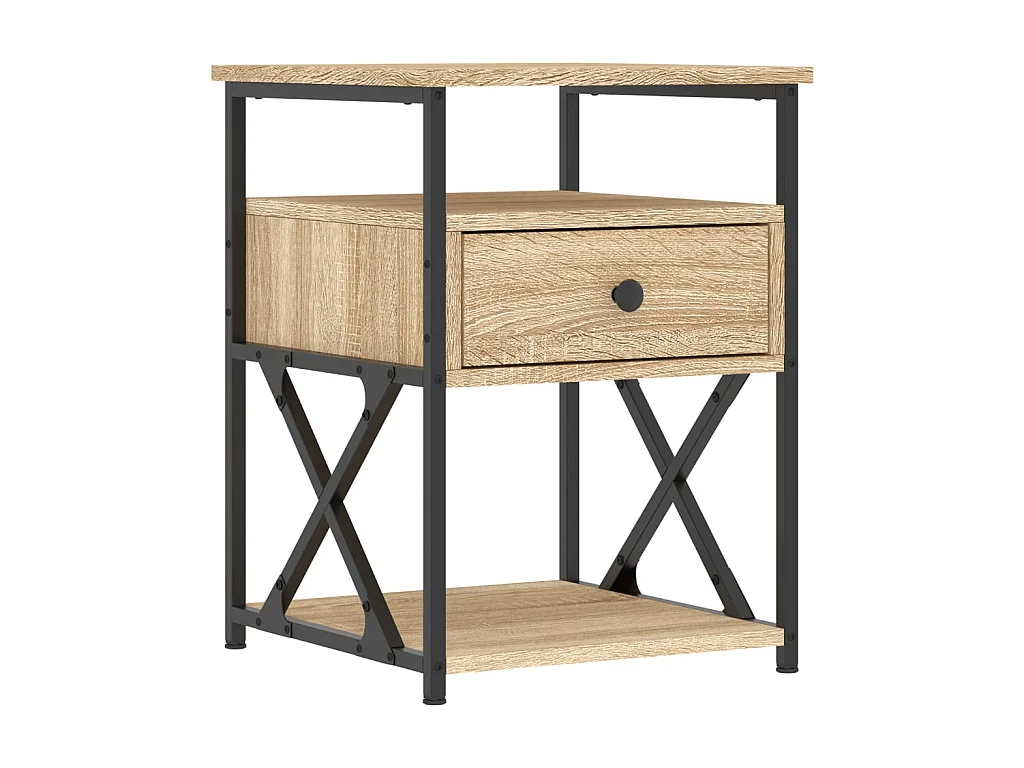 Comodino in rovere Sonoma 40x42x55 cm in derivati del legno