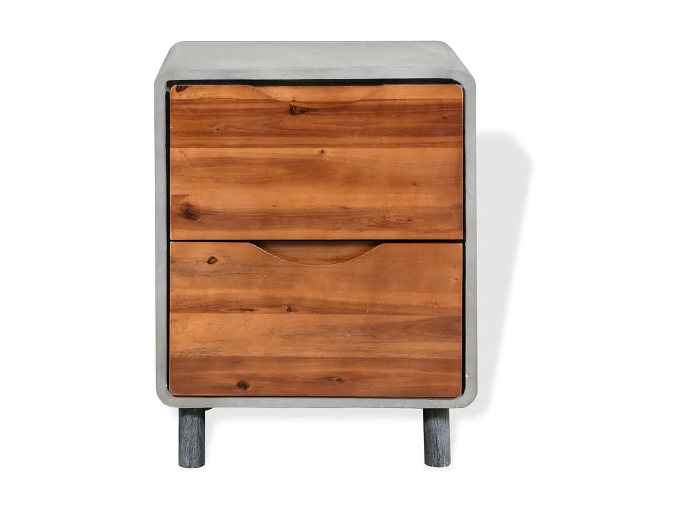 Comodino Legno massello di acacia 40 x 30 x 50 cm