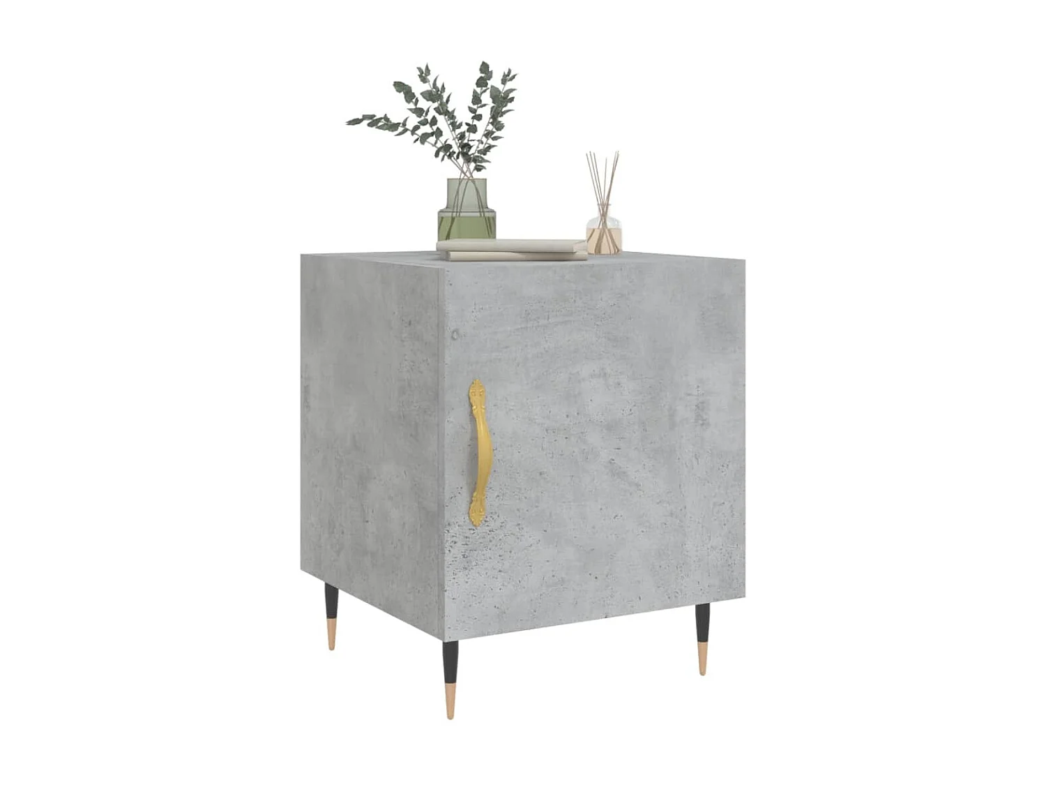 Tables de chevet 2 pcs gris béton 40x40x50 cm bois d’ingénierie