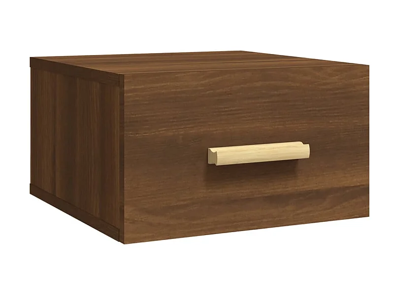 Comodino sospeso in rovere marrone 35x35x20 cm