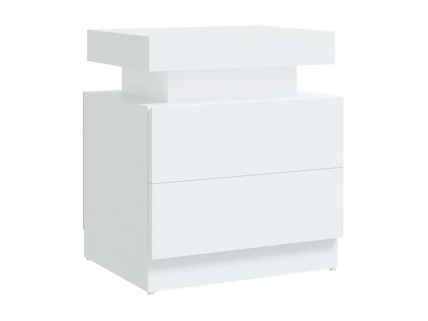 Comodino Bianco 45x35x52 cm Truciolato