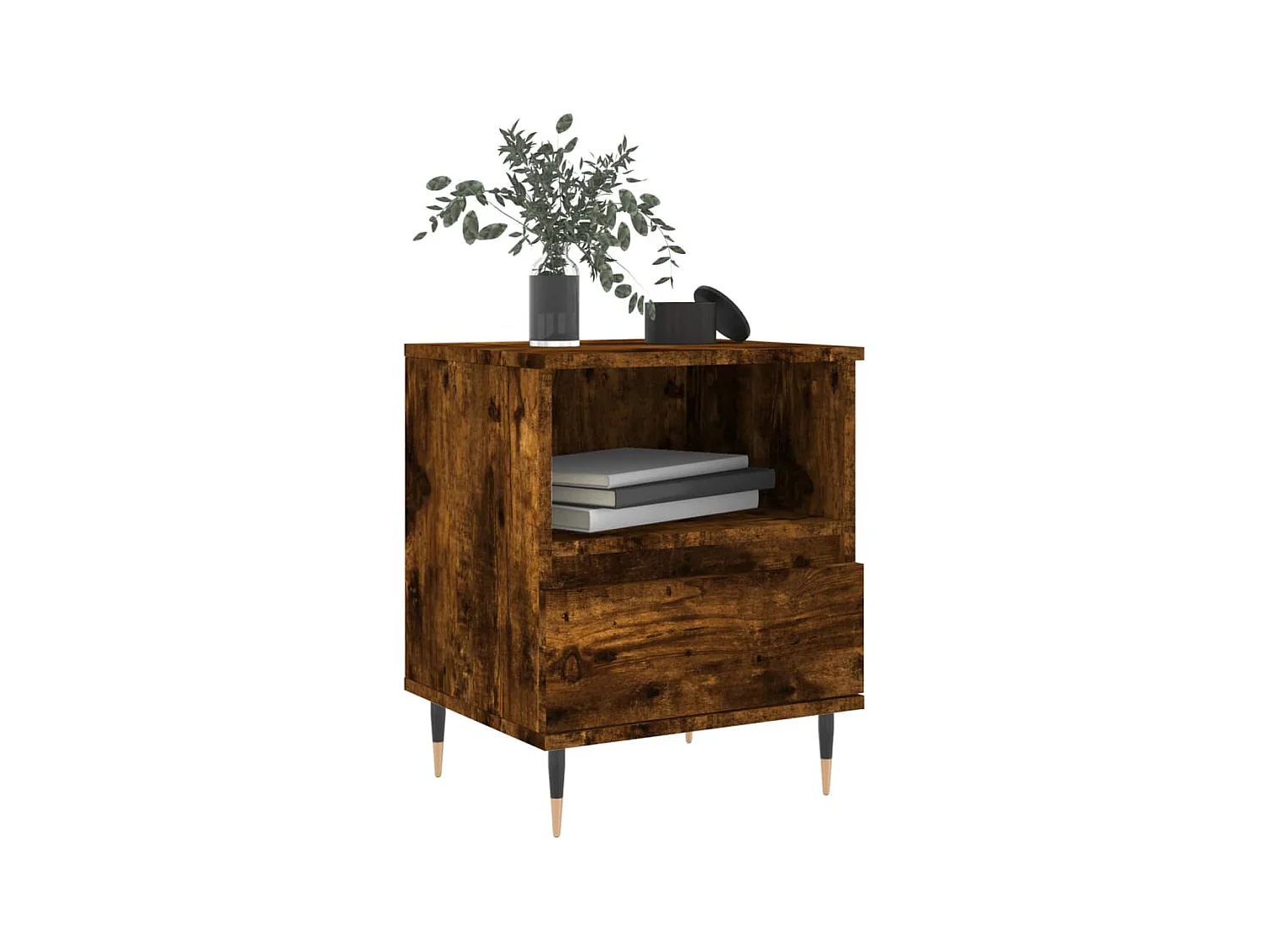 Tables de chevet 2 pcs chêne fumé 40x35x50 cm bois ingénierie