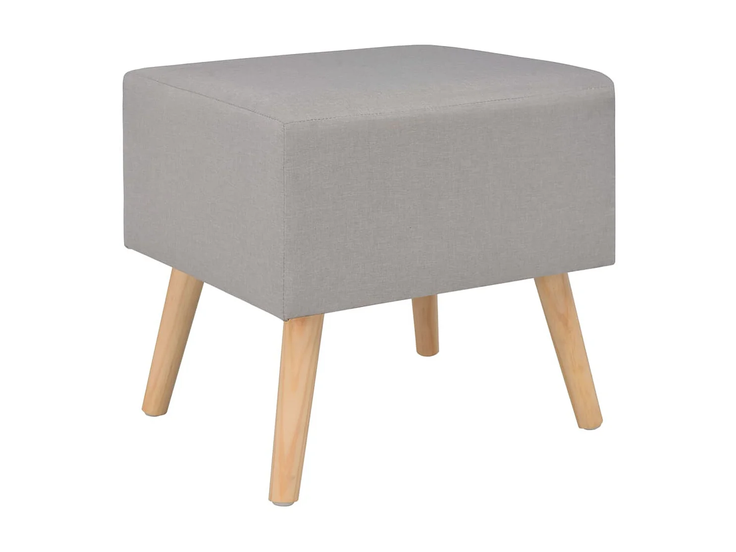 Comodino Grigio 40x35x40 cm Tessuto