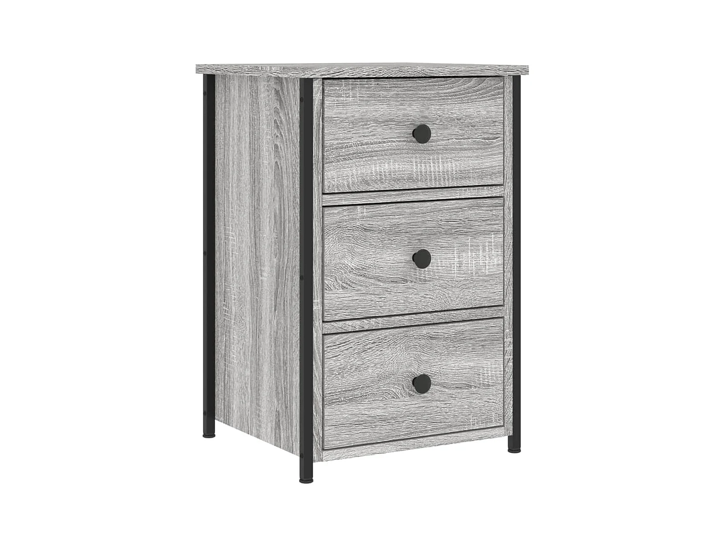 Table de chevet sonoma gris 40x36x60 cm bois d'ingénierie