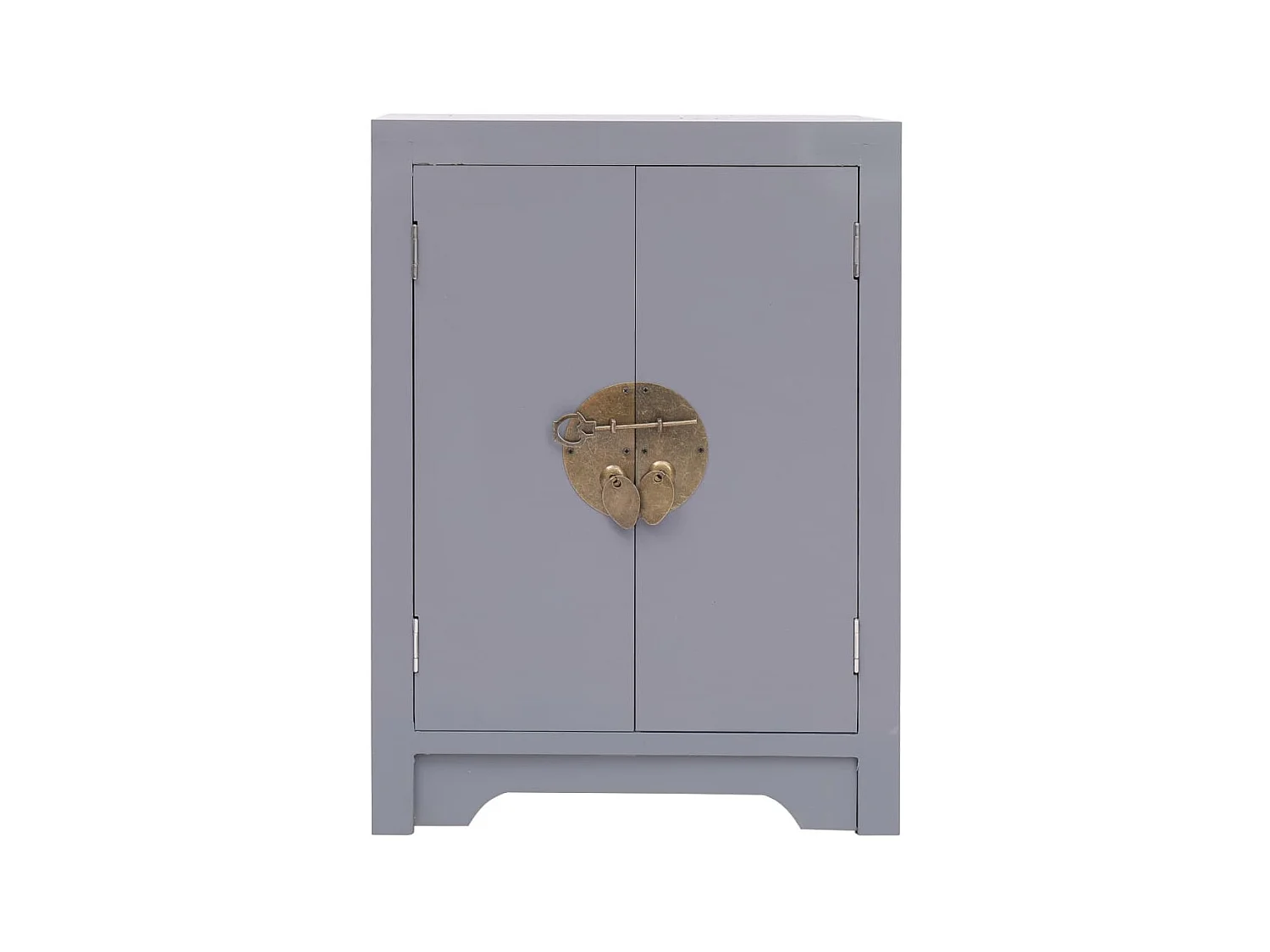 Table de chevet Gris 38x28x52 cm Bois de Paulownia