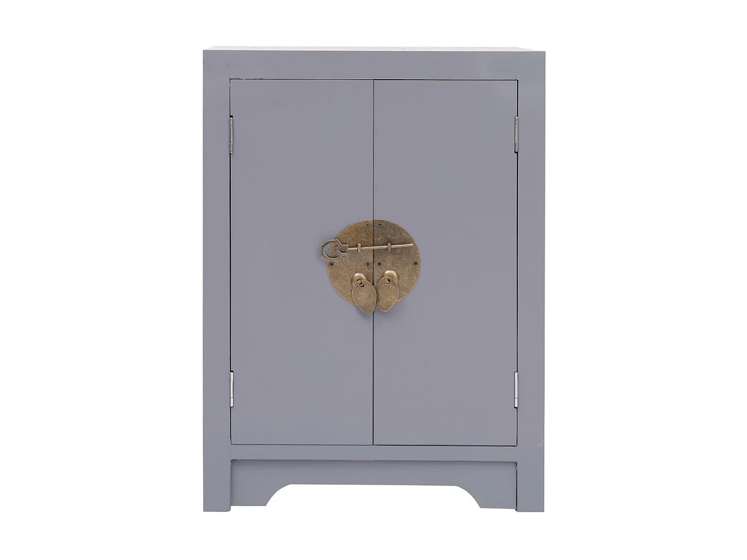 Mesita de noche Gris 38x28x52 cm Madera de Paulownia