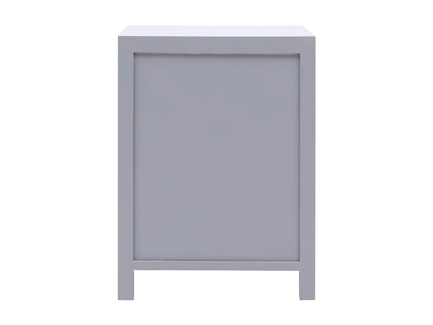 Mesita de noche Gris 38x28x52 cm Madera de Paulownia