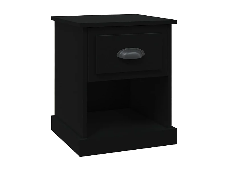 Table de chevet noir 39x39x47,5 cm bois d’ingénierie