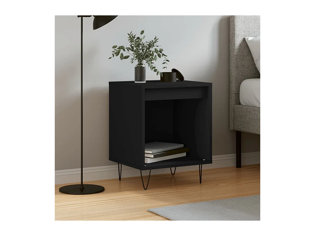 Table de chevet Noir 40x35x50 cm Bois d’ingénierie
