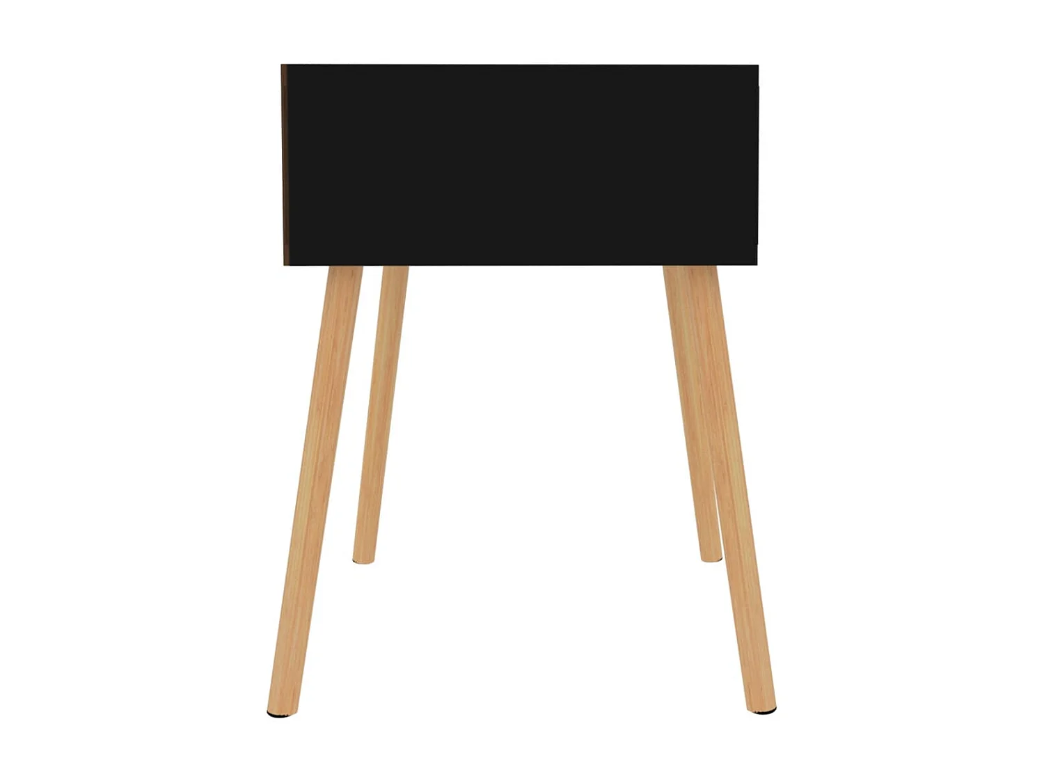 Table de chevet Noir brillant 40x40x56 cm Aggloméré