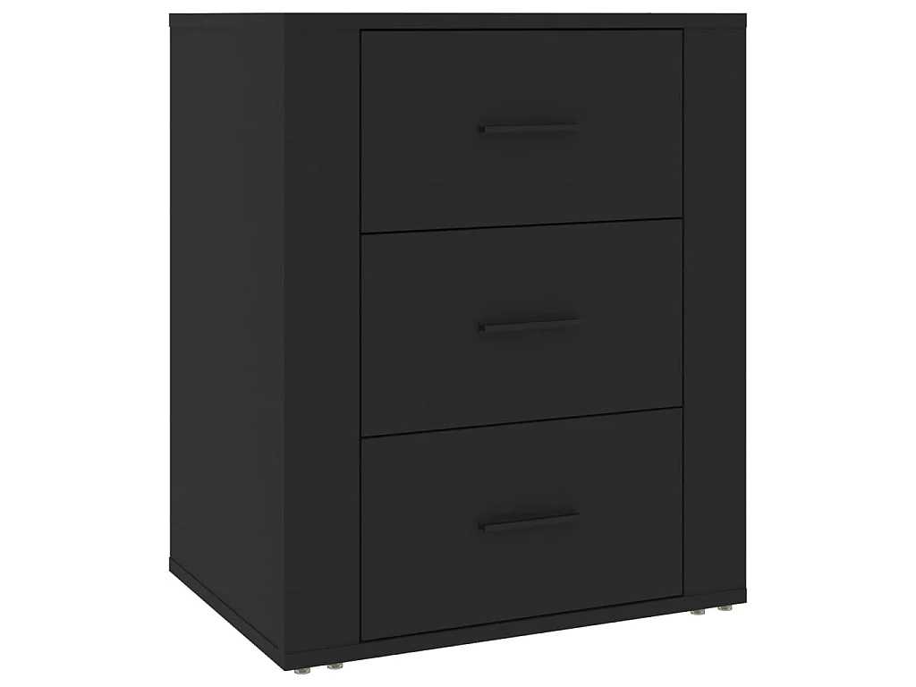 Comodino Nero 50x36x60 cm MDF