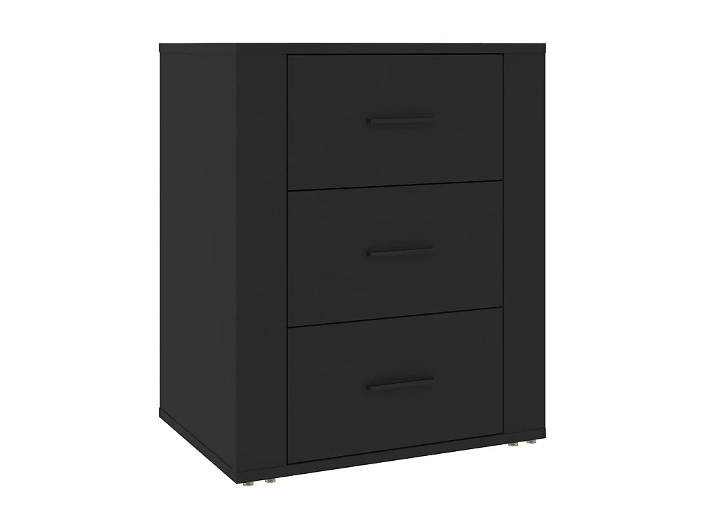 Table de chevet Noir 50x36x60 cm Bois d’ingénierie