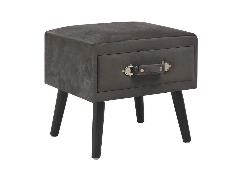 Tables de chevet 2 pcs Gris 40x35x40 cm Velours