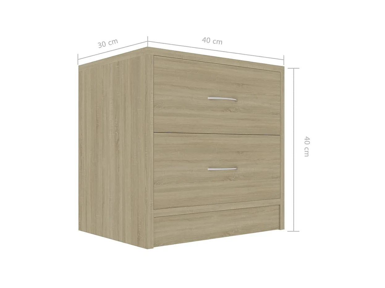 Nachttisch Sonoma-Eiche 40 x 30 x 40 cm Spanplatte