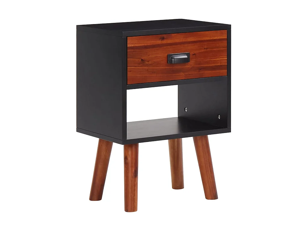 Bois d'acacia massif Tables de chevet 2 pcs 40x30x57 cm