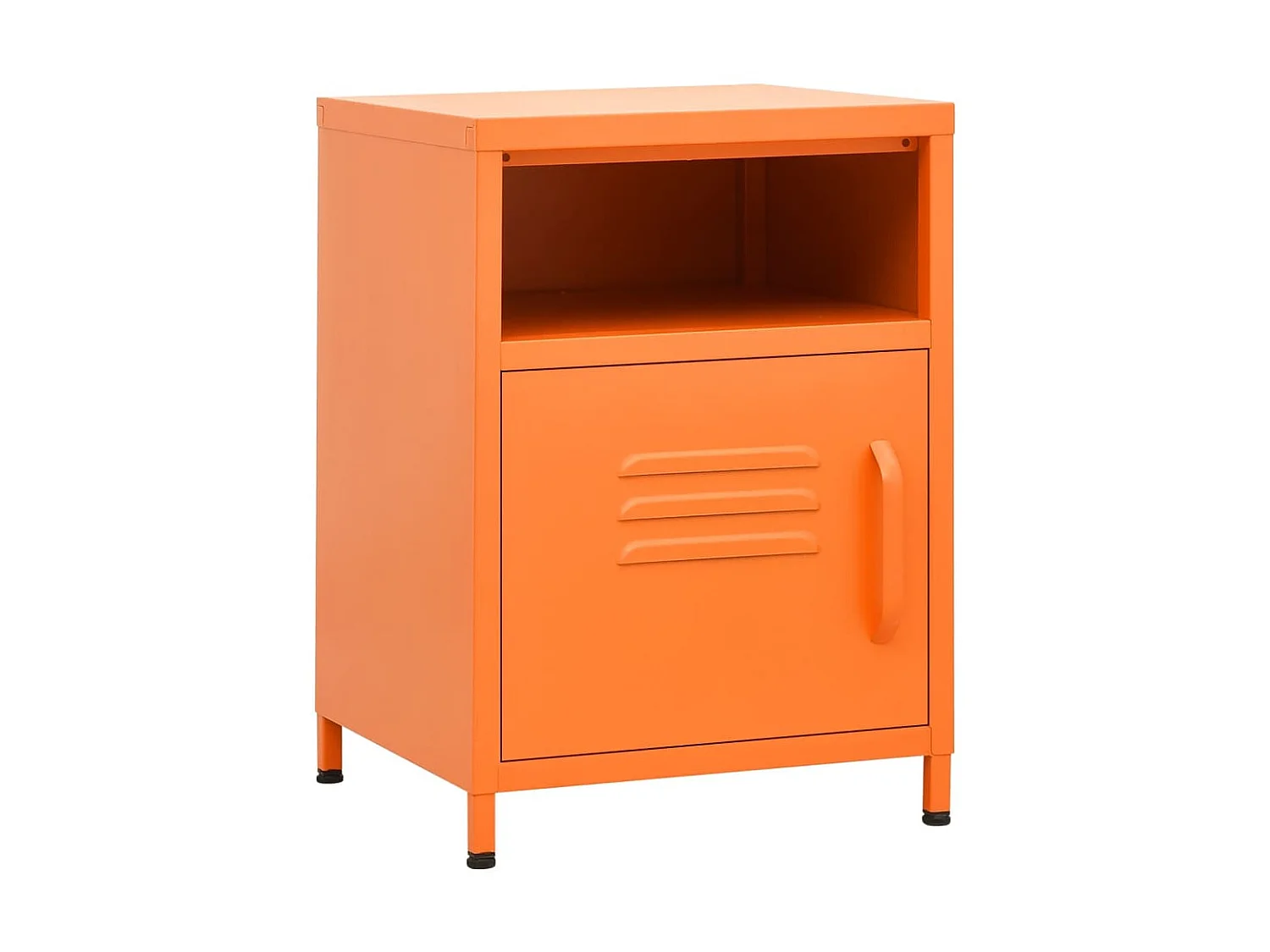 Mesa de cabeceira laranja 35x35x51 cm aço