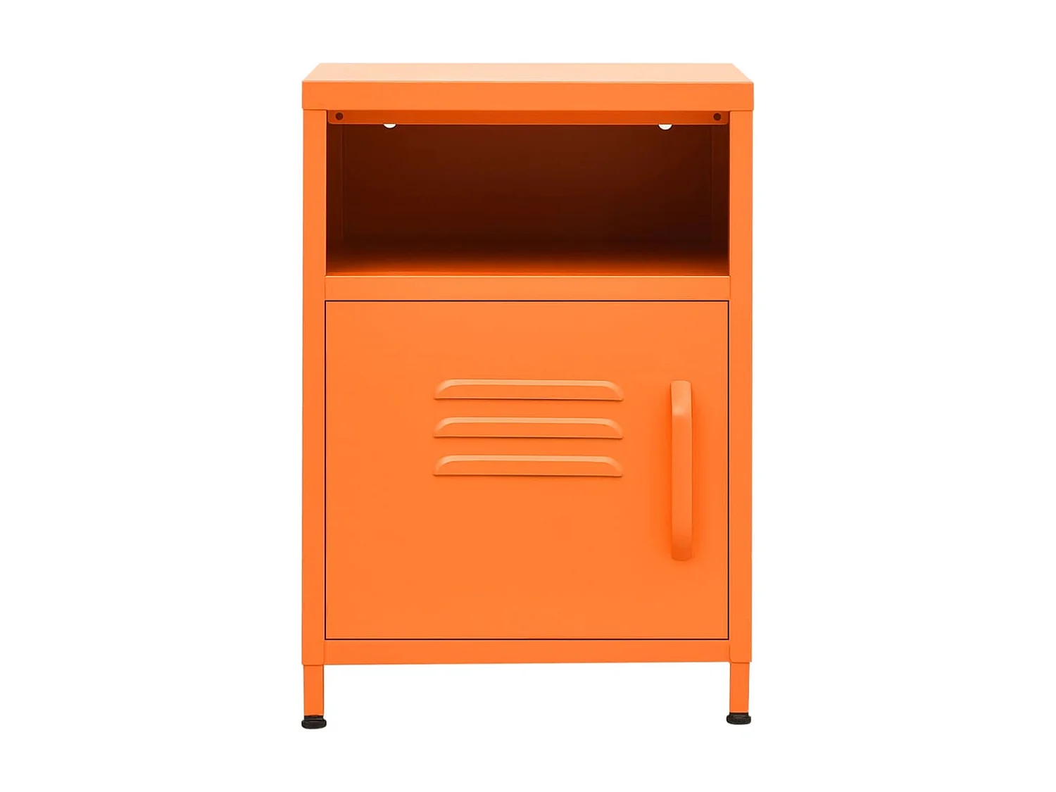 Mesa de cabeceira laranja 35x35x51 cm aço