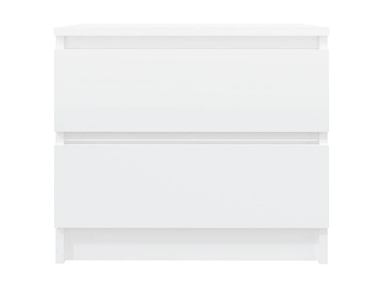 Tables de chevet 2 pcs Blanc brillant 50x39x43,5 cm Aggloméré