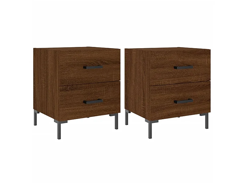 Tables de chevet 2 pcs chêne marron 40x35x47,5 cm