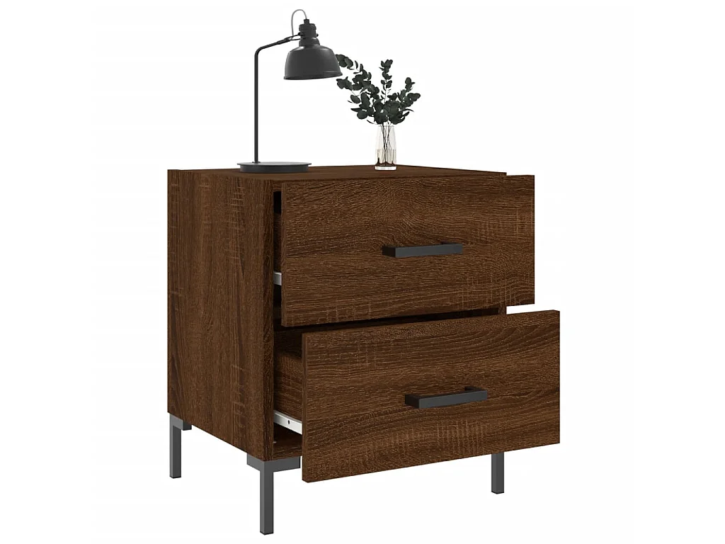 Tables de chevet 2 pcs chêne marron 40x35x47,5 cm