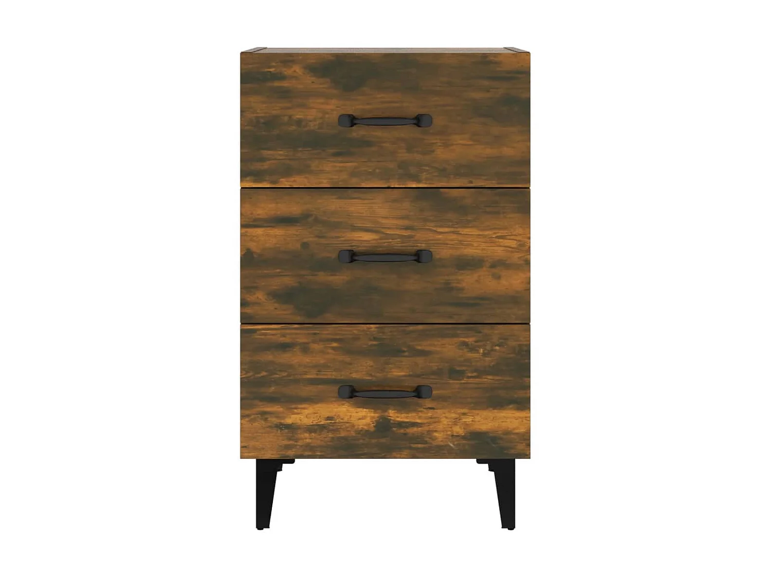 Table de chevet chêne fumé 40x40x66 cm bois d'ingénierie