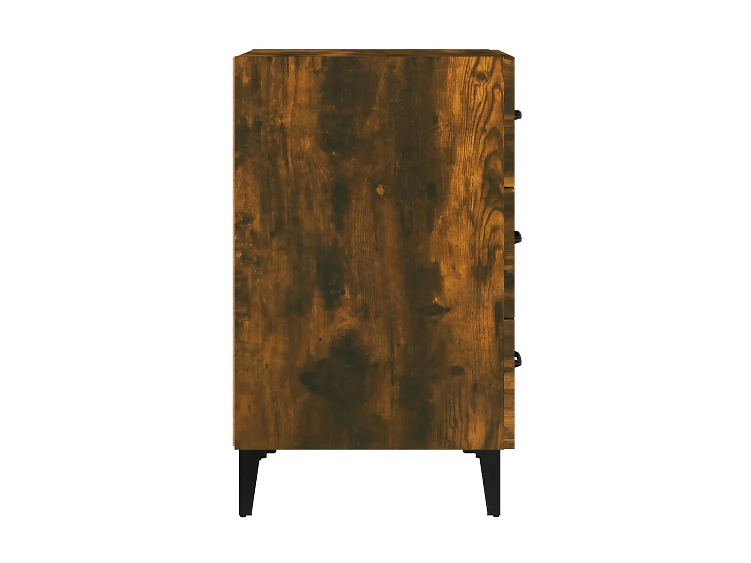 Table de chevet chêne fumé 40x40x66 cm bois d'ingénierie