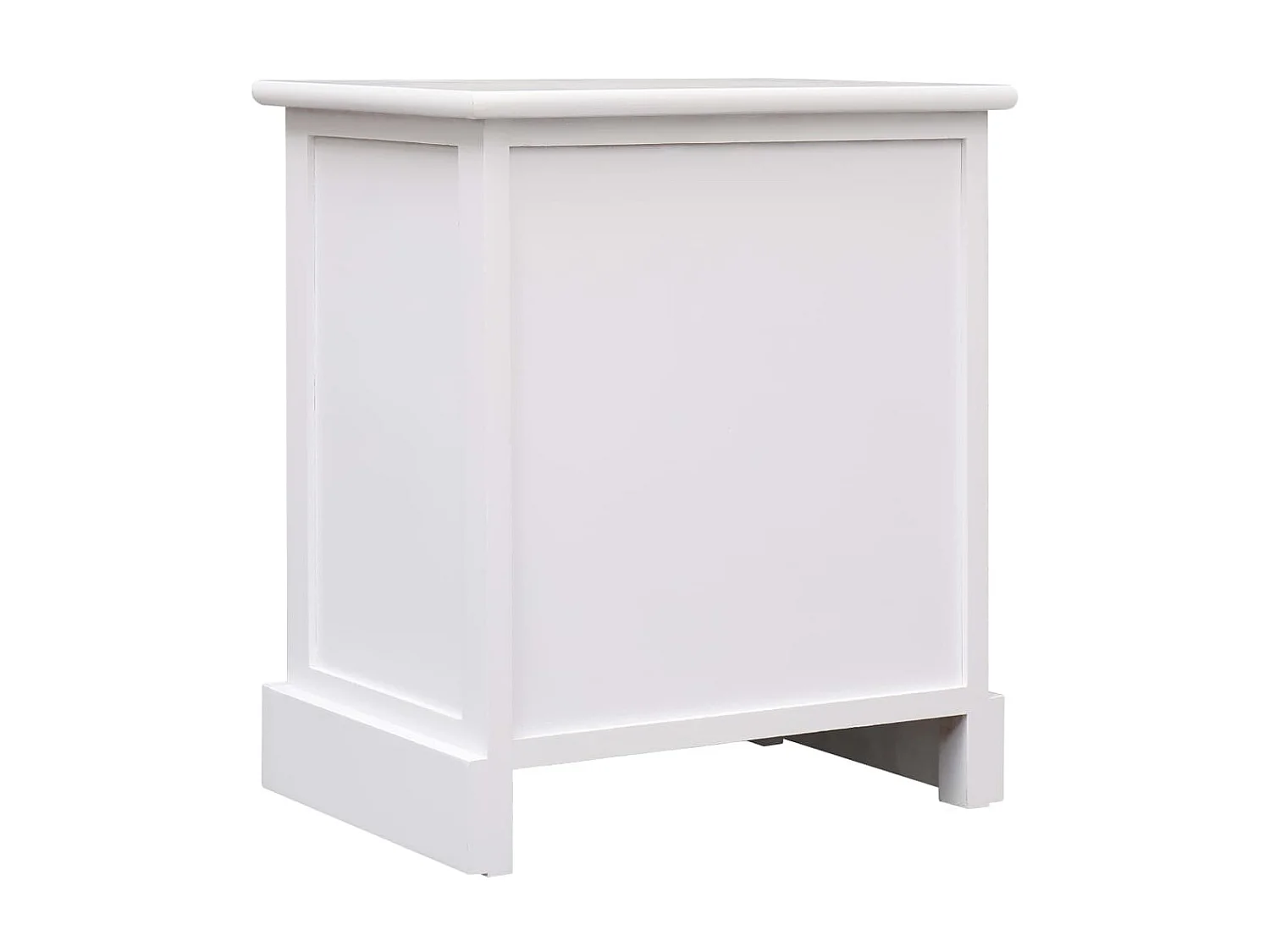 Nachtkastje Grijs 38x28x45 cm Paulownia hout