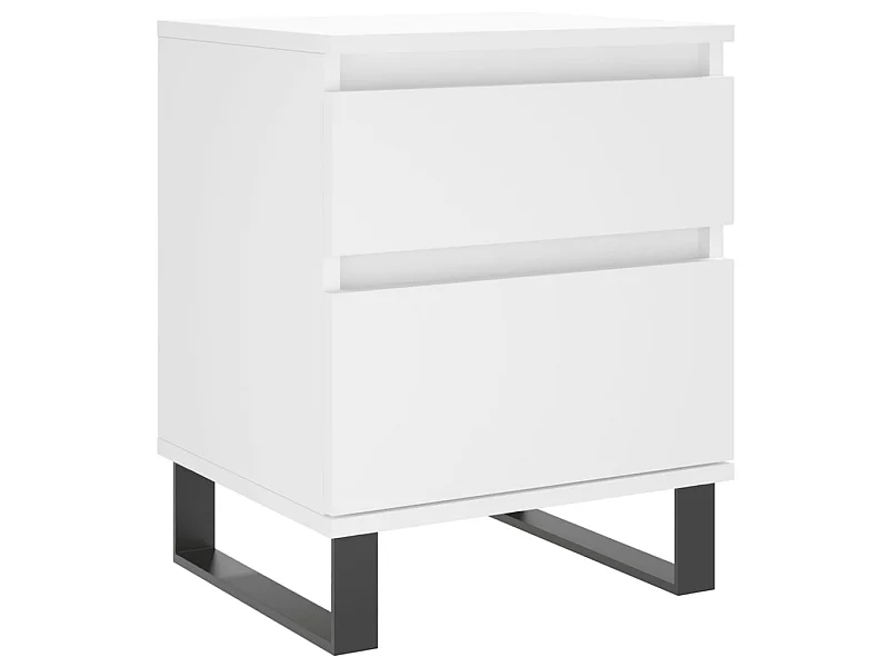 Mesita de noche Blanco 40x35x50 cm Madera contrachapada