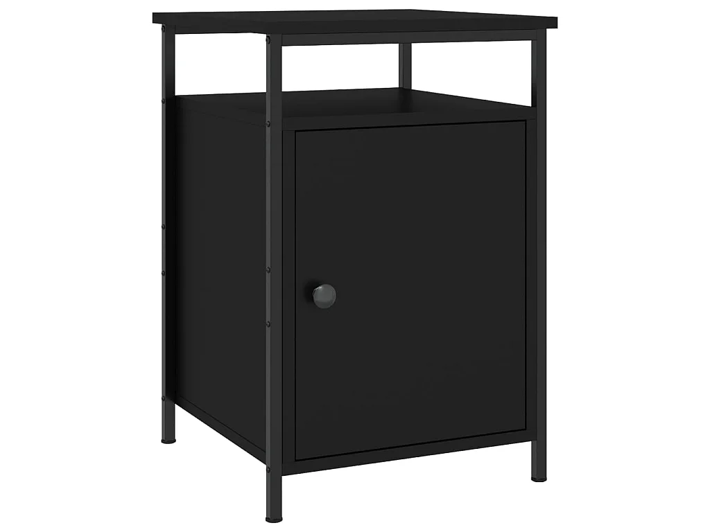 Comodini 2 pezzi neri 40x42x60 cm in derivati del legno