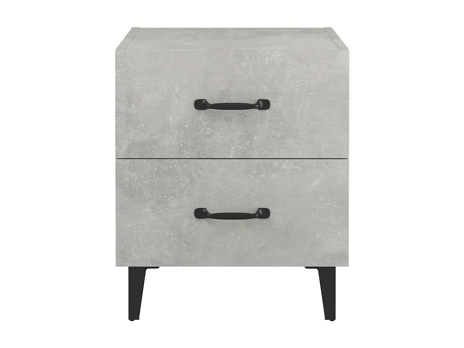 Tables de chevet 2 pcs Gris béton 40x35x47,5 cm