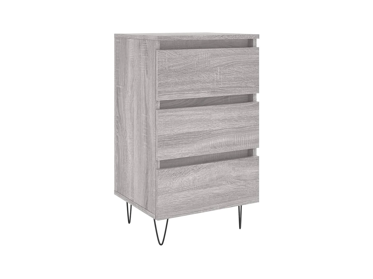 Sonoma grauer Nachttisch 40x35x69 cm, Holzwerkstoff