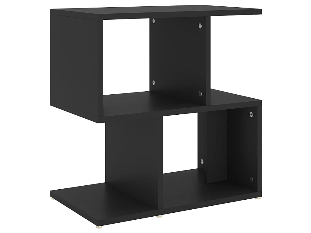 Mesa de cabeceira preta 50x30x51,5 cm aglomerado