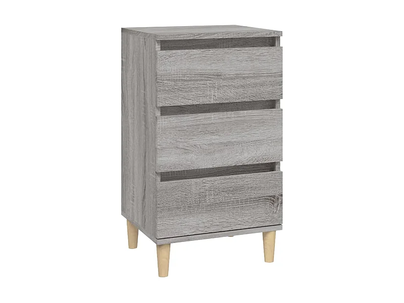 Comodino Sonoma grigio 40x35x70 cm in derivati del legno