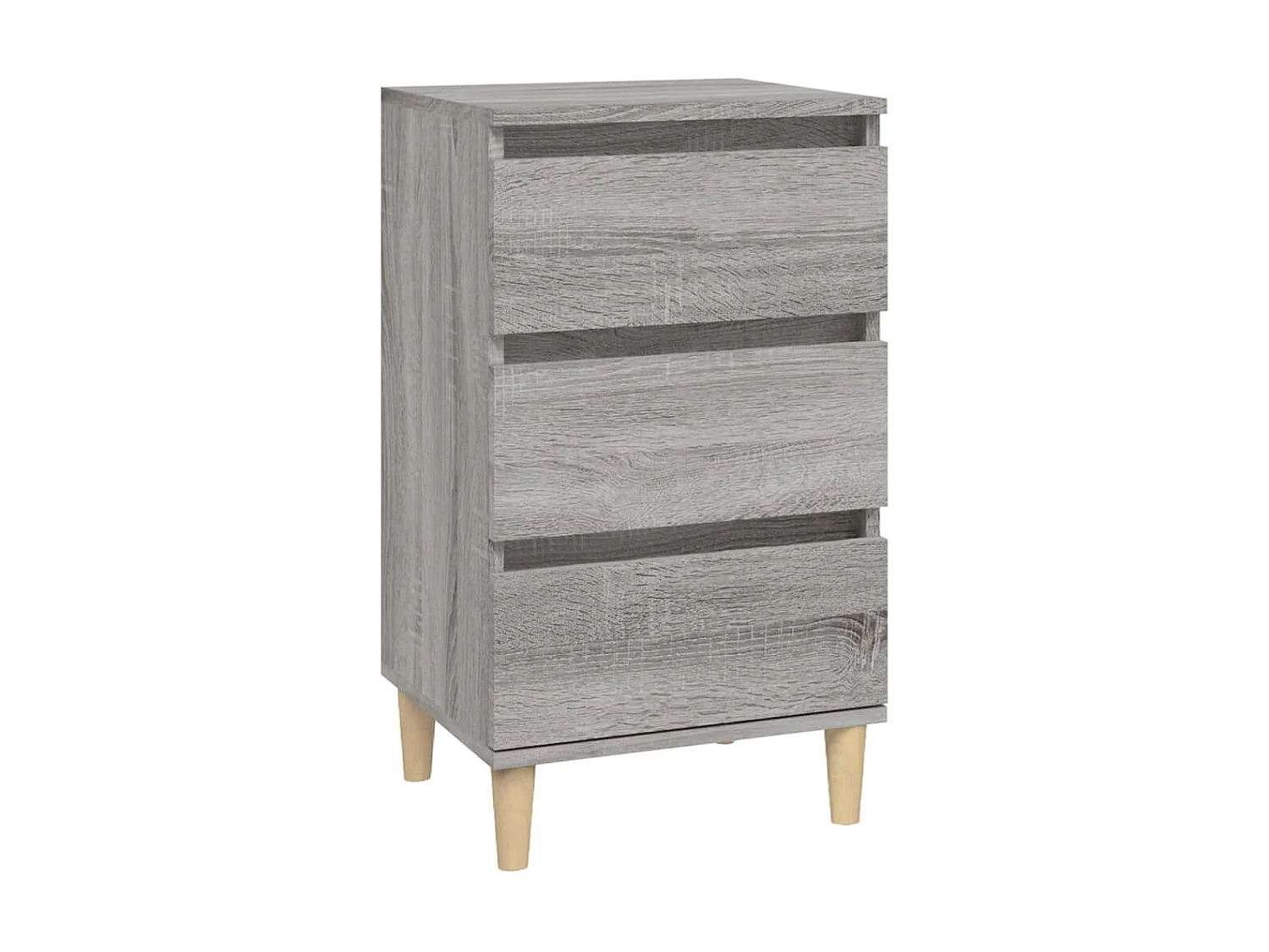 Comodino Sonoma grigio 40x35x70 cm in derivati del legno