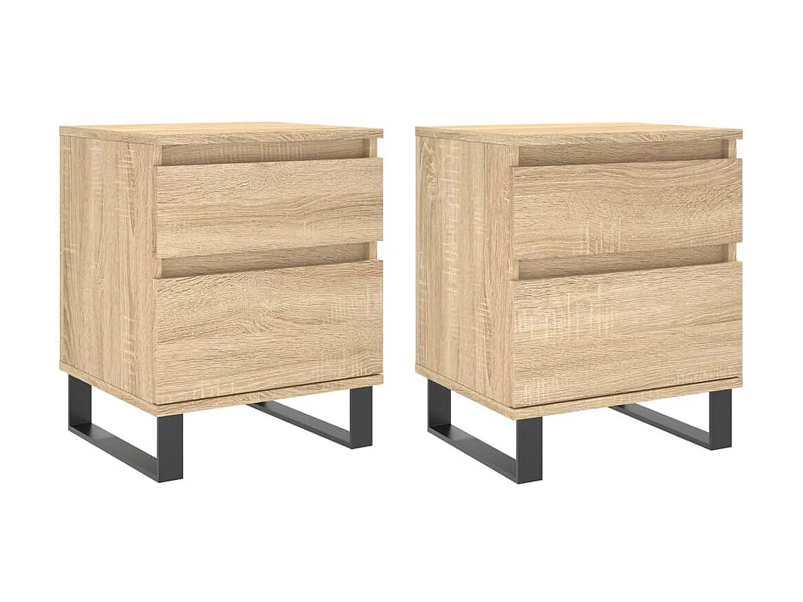 Nachtkastjes 2 stuks sonoma eiken 40x35x50 cm samengesteld hout