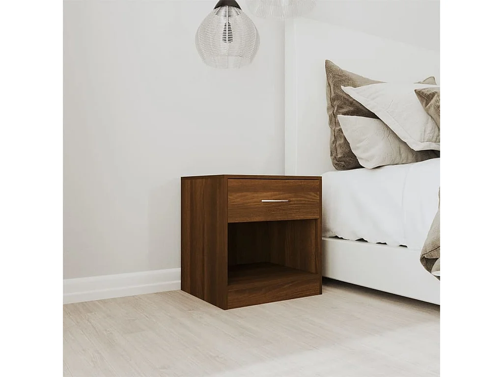 Tables de chevet 2 pcs avec tiroir Chêne marron