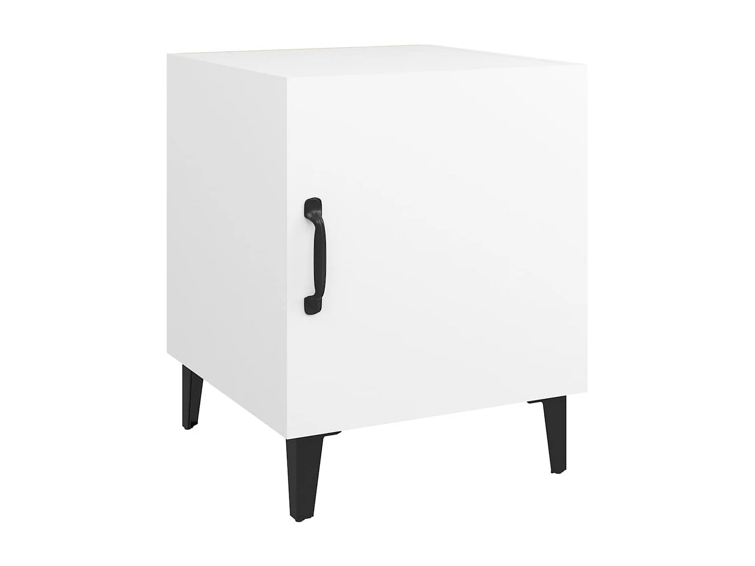 Tables de chevet 2 pcs Blanc Bois d'ingénierie