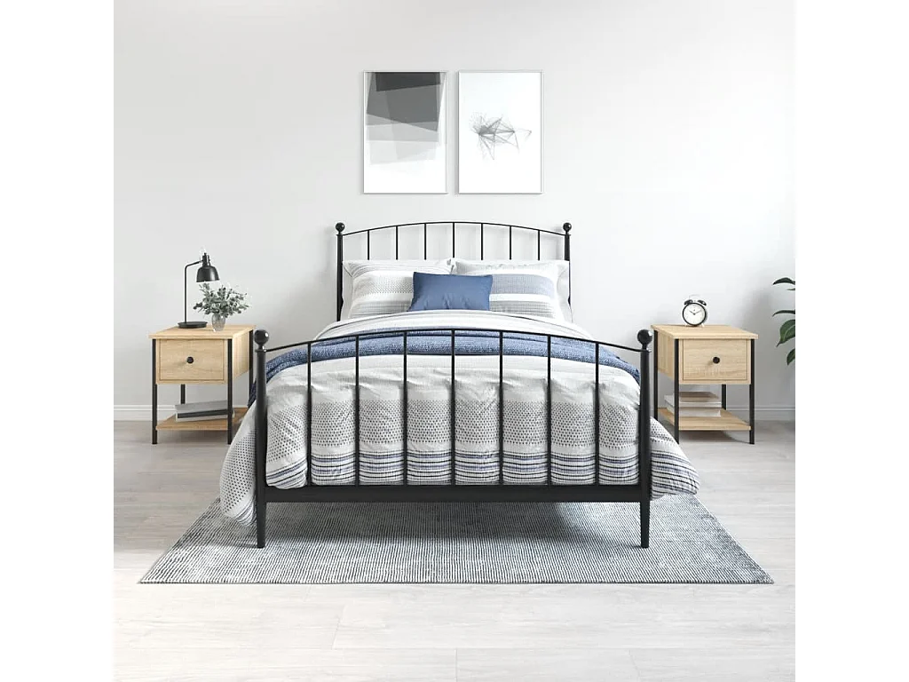 Comodini 2 pz rovere sonoma 34x35,5x45 cm