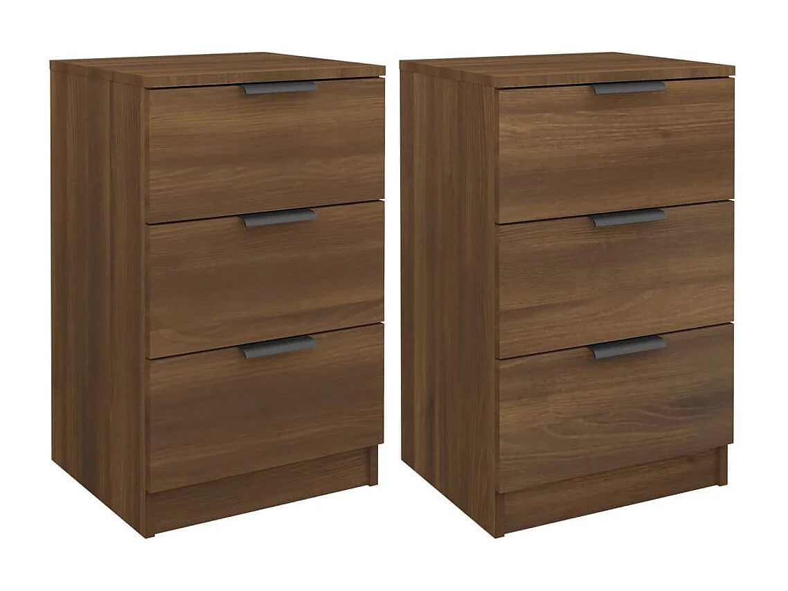 Mesas de cabeceira 2 peças carvalho castanho 40x36x65 cm