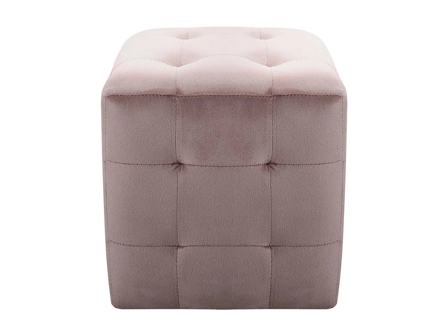 2 pcs Tables de chevet Rose 30x30x30 cm Tissu velours